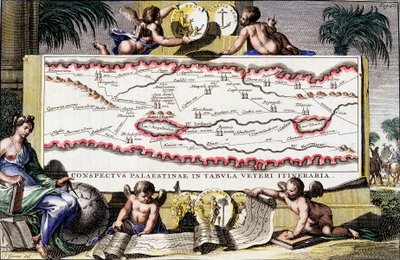 Mappa della Palestina - in "Palestina" di Hadriani Relandi da Unknown artist