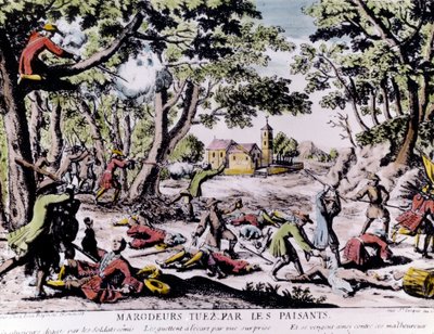Marauders fucilati dai contadini da Unknown artist