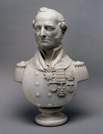 Busto ritratto in marmo del Maggiore Generale Sir Charles Philip Belson, KCB da Unknown artist