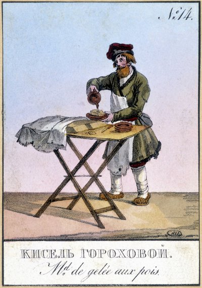 Venditore di marmellata di piselli in Russia nel XIX secolo da Unknown artist