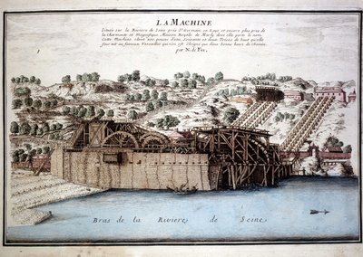 Macchina di Marly di Rennequin utilizzata per portare le acque della Senna a Versailles tramite l