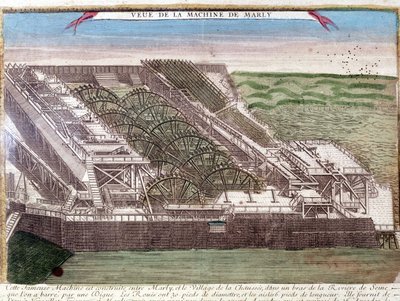 Macchina di Marly di Rennequin utilizzata per portare le acque della Senna a Versailles tramite l