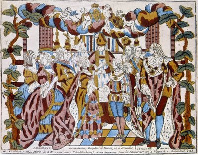 Matrimonio di Luigi XVI con Maria Antonietta, circa 1774, a Orleans. da Unknown artist