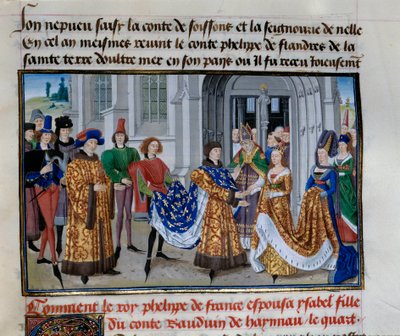 Matrimonio di Filippo Augusto e Isabella di Hainaut (28 aprile 1181) da Unknown artist