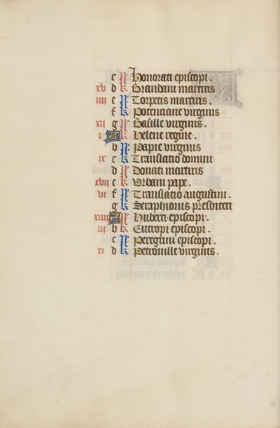 Pagina del calendario di maggio continua da Unknown artist