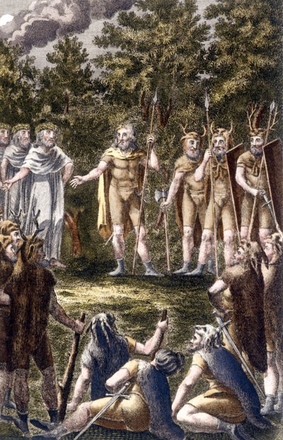 Incontro dei Celti. Incisione del 19° secolo. da Unknown artist