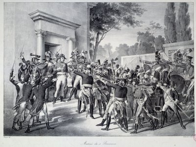 Riunione di generali e ufficiali con Napoleone Bonaparte la mattina del 18 brumaio da Unknown artist
