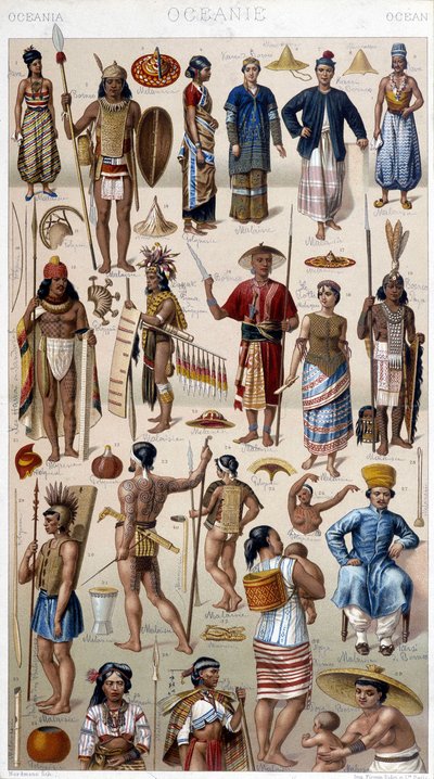 Uomini e donne che rappresentano i diversi popoli dell