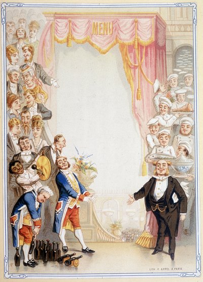 Menu vuoto - cromolitografia, fine XIX secolo da Unknown artist
