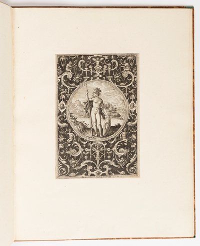 Minerva, tavola da una serie di 6 disegni ornamentali con il Giudizio di Paride da Unknown artist