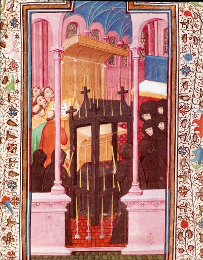 Miniatura scena funebre da "Le Ore di Edoardo I (Duarte) del Portogallo (1391-1438)" XV secolo Lisbona, Torre do Tombo da Unknown artist