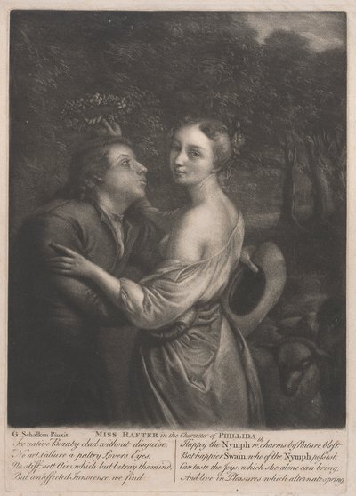 Miss Rafter (1711-1785) nel ruolo di Phillida da Unknown artist