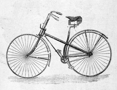 Modello di bicicletta con corpo dritto da Unknown artist