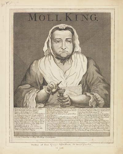 Moll King (ritratto inciso della notoria padrona del King