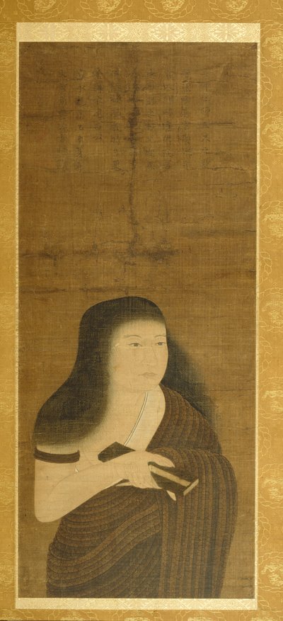 Monju vestito con una veste di erba intrecciata (Nawa Monju) da Unknown artist