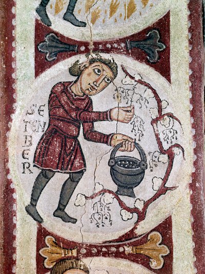 Ciclo dei mesi: Settembre (raccolto) (dettaglio) da Unknown artist