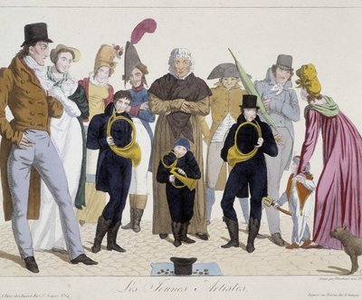 Musicisti di strada: giovani artisti (corno) - Carnavalet da Unknown artist
