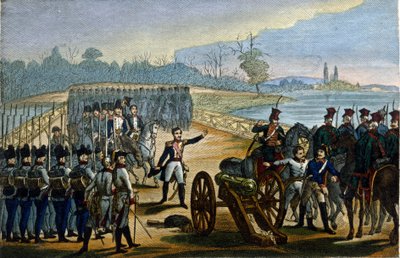 Guerra napoleonica. Vienna: La cattura dei ponti del Danubio il 13/11/1805 da Unknown artist