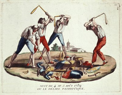Notte del 4-5 agosto 1789, o delirio patriottico, fine XVIII secolo da Unknown artist