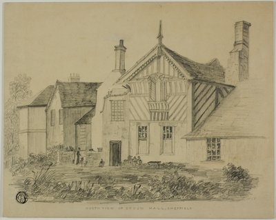 Vista nord di Broom Hall, Sheffield da Unknown artist