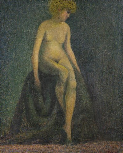 Nudo con capelli biondi, falso nello stile di Georges Seurat da Unknown artist