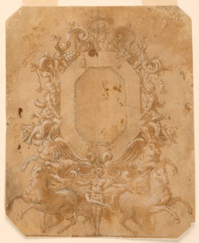Decorazione del pannello ottagonale da Unknown artist