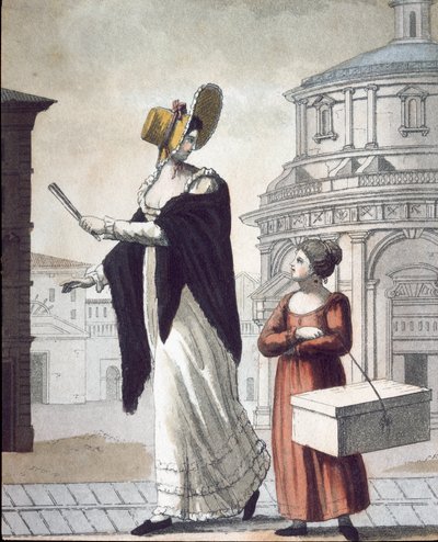Vecchio mestiere: la modista e la sua assistente da Unknown artist