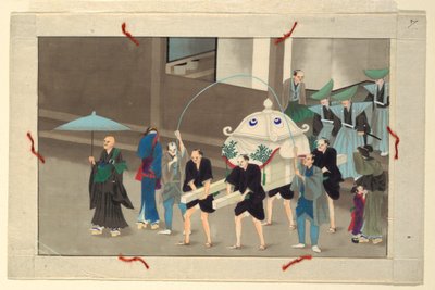 Una delle sedici scene della morte e sepoltura di un uomo da Unknown artist