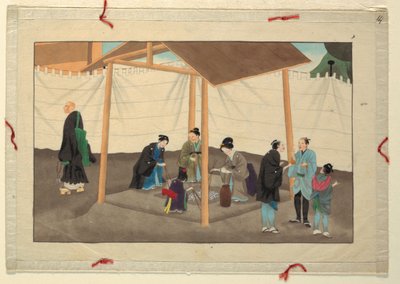 Una delle sedici scene della morte e sepoltura di un uomo da Unknown artist