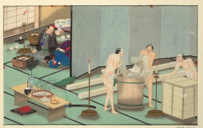 Una delle sedici scene della morte e sepoltura di un uomo da Unknown artist