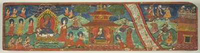 Una delle due copertine di manoscritti con incantesimi magici (Dharani) da Unknown artist