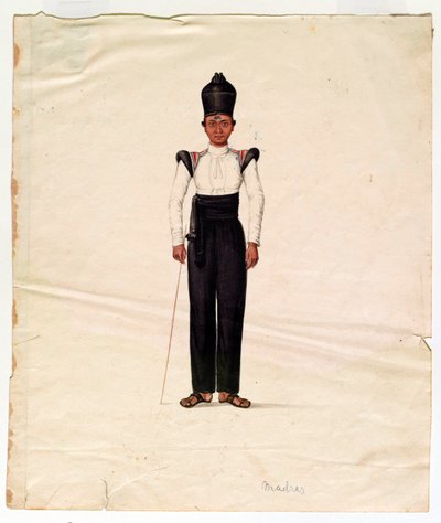 Ragazzo ordinato, Esercito di Madras da Unknown artist