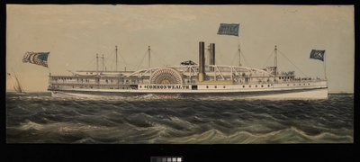 Paddle Steamer Commonwealth. Great Eastern Line per Boston via Norwich & Worcester da Unknown artist