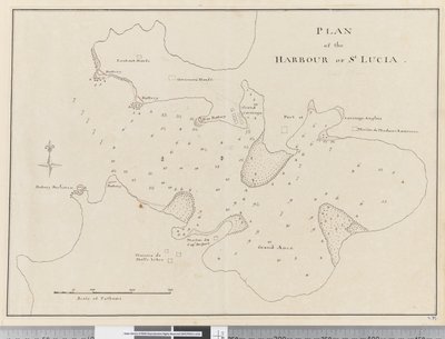 Pagina 37c Piano del porto di St. Lucia da Unknown artist