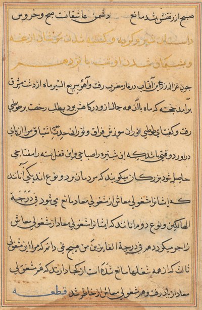 Pagina da Tales of a Parrot (Tuti-nama): pagina di testo da Unknown artist