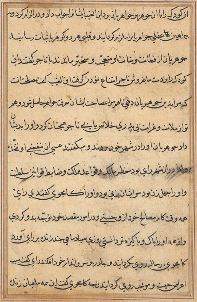 Pagina da Tales of a Parrot (Tuti-nama): pagina di testo da Unknown artist