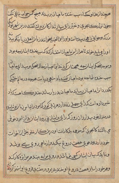 Pagina da Tales of a Parrot (Tuti-nama): pagina di testo da Unknown artist