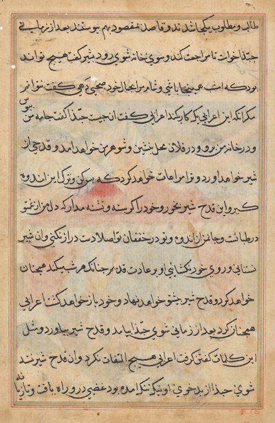 Pagina da Tales of a Parrot (Tuti-nama): pagina di testo da Unknown artist
