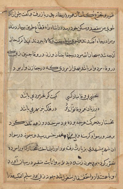 Pagina da Tales of a Parrot (Tuti-nama): pagina di testo da Unknown artist