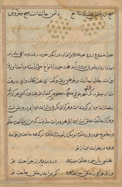 Pagina da Tales of a Parrot (Tuti-nama): pagina di testo da Unknown artist