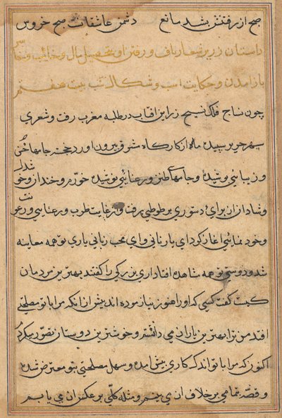 Pagina da Tales of a Parrot (Tuti-nama): pagina di testo da Unknown artist