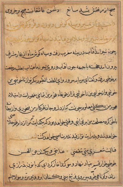 Pagina da Tales of a Parrot (Tuti-nama): pagina di testo da Unknown artist