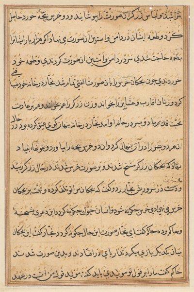 Pagina da Storie di un pappagallo (Tuti-nama): pagina di testo da Unknown artist