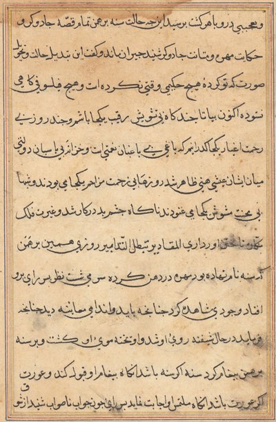 Pagina da Storie di un pappagallo (Tuti-nama): pagina di testo da Unknown artist