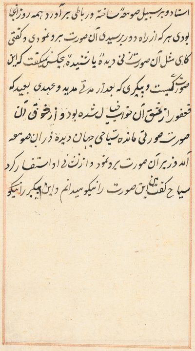 Pagina da Storie di un pappagallo (Tuti-nama): pagina di testo da Unknown artist
