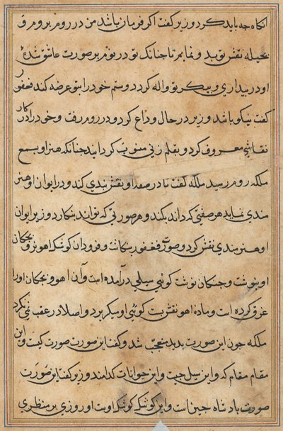 Pagina da Storie di un pappagallo (Tuti-nama): pagina di testo da Unknown artist