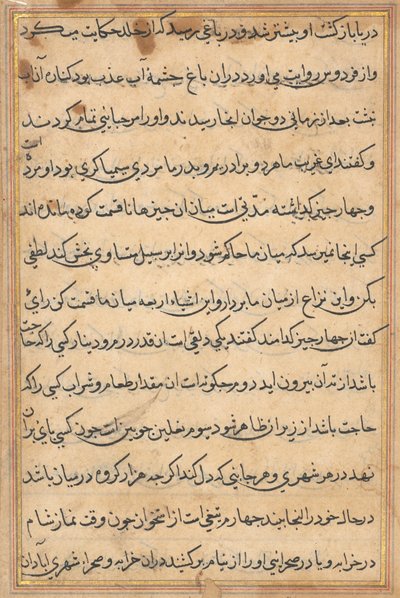 Pagina da Storie di un pappagallo (Tuti-nama): pagina di testo da Unknown artist
