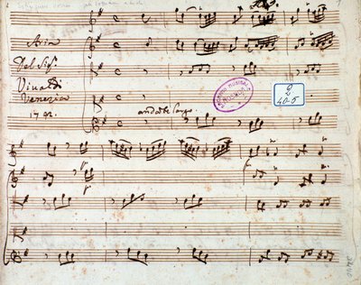 Pagina della partitura musicale di Estinguere vorrei aria nell