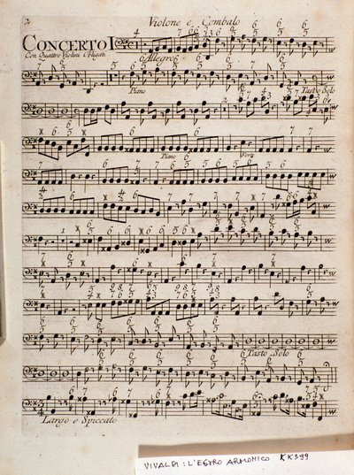 Pagina di spartito musicale de L