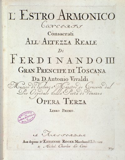 Pagina della partitura musicale di L